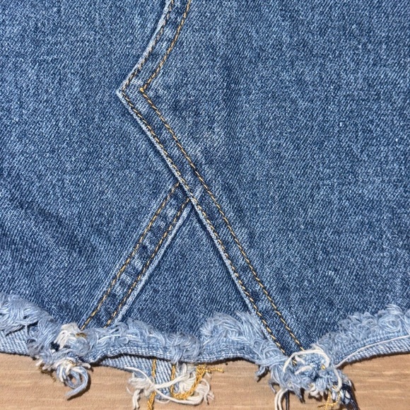Nasty Gal Collection Wash Me Work Denim Mini Skirt light wash size 10 - Picture 6 of 12
